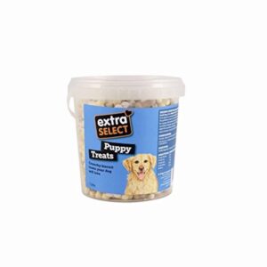 Extra Select Puppy Bones Dog Treat Biscuits in A 1Ltr Bucket (Approx 340 Biscuits)