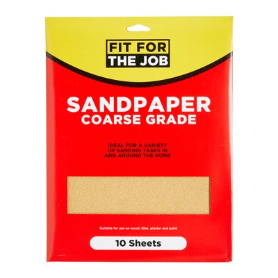 G) 10 Sheets Coarse Grade Sandpaper