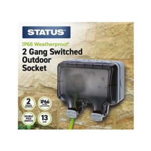 N) 2 Gang Outdoor Switched Socket