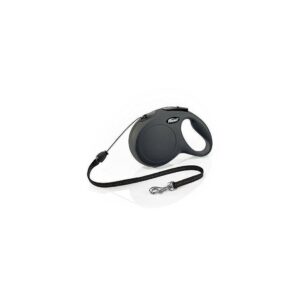 Flexi 20kg (44lbs) 8 Meter (26ft) New Classic Cord Retractable Dog Lead Medium Black