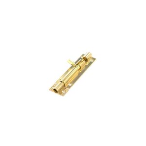 Securit Internal / External Brass Finish 1 Inch Wide Security Door Bolt | 75mm
