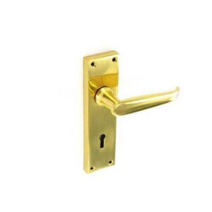 Securit S2200 Brass Victorian Door Handles with Keyhole