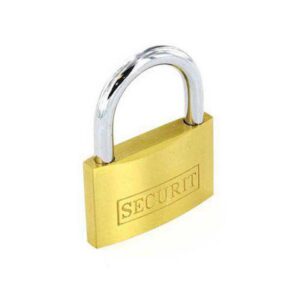 Securit Gold Door Brass Padlock with Keys Security Garden Shed Garage Lock Safe