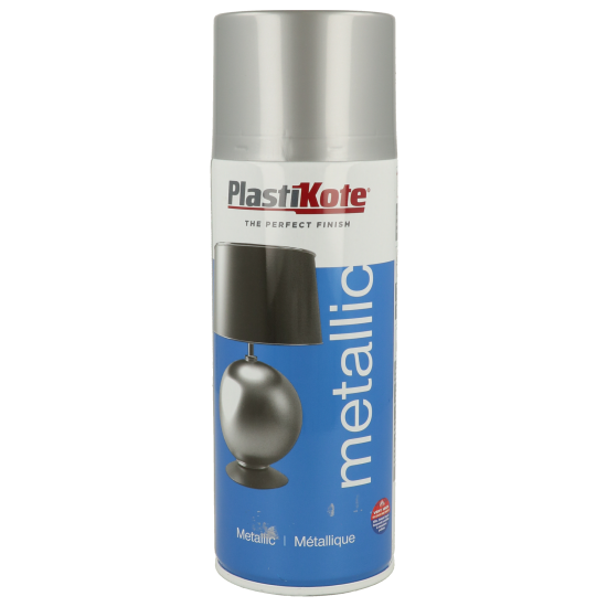 PlastiKote Metallic Silver Spray Paint 400ml (N)