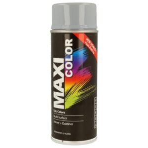 MaxiColor Silver Grey Gloss Spray Paint 400ml (RAL 7001) (N)