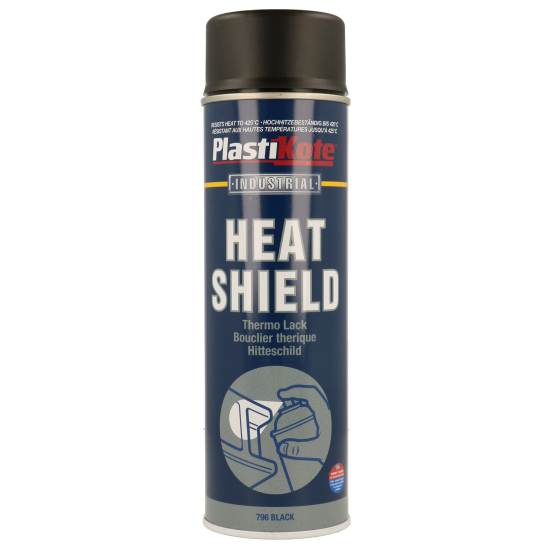 PlastiKote Industrial Heat Shield Black Spray Paint 500ml (N)