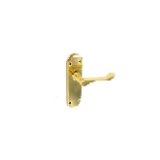 Securit Victorian Regency Latch Door Handles 165mm Solid Brass Finish Safety Ind