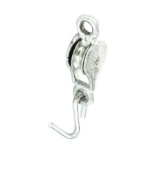Single Wheel Line Pulley -Metal Washing Hanging Hook Airer Garden Barn Warehouse